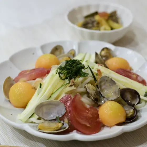 【単発オンライン】夏野菜とメロンのボンゴレ麺でチアアップ！