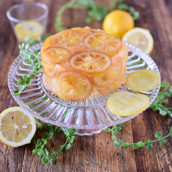 レモンのアップサイドダウンケーキ