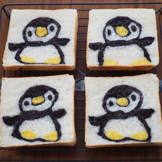 ペンギンの食パン(食パン型持参）