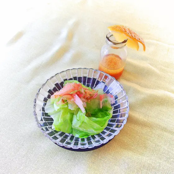 くたくたレタスの蜜柑醤油サラダ

