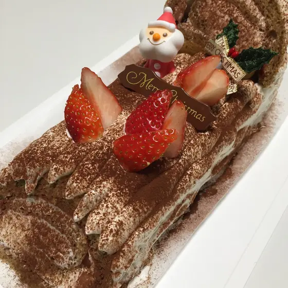 【南越谷公民館】クリスマスケーキ　ブッシュ・ド・ノエル