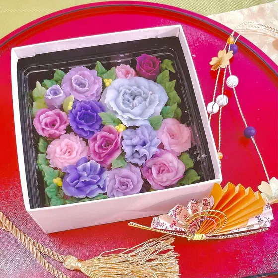 【勝どき駅徒歩10分】お赤飯と白餡でつくるフラワーボックスケーキ