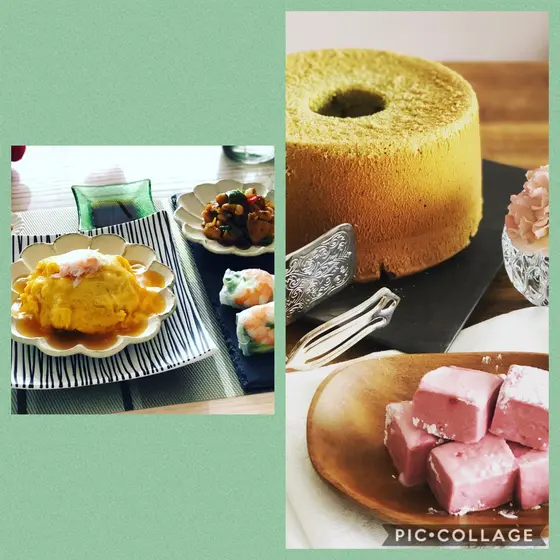 よくばり・天津炒飯とシフォンケーキ