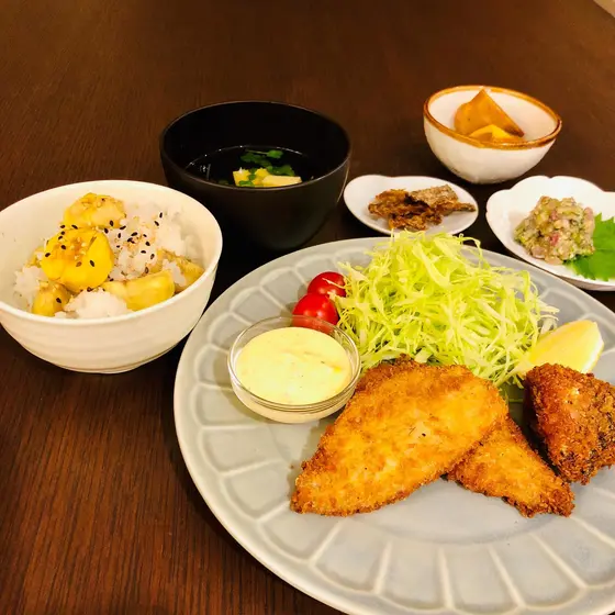 【料理】秋の味覚 魚と栗を使った和御膳