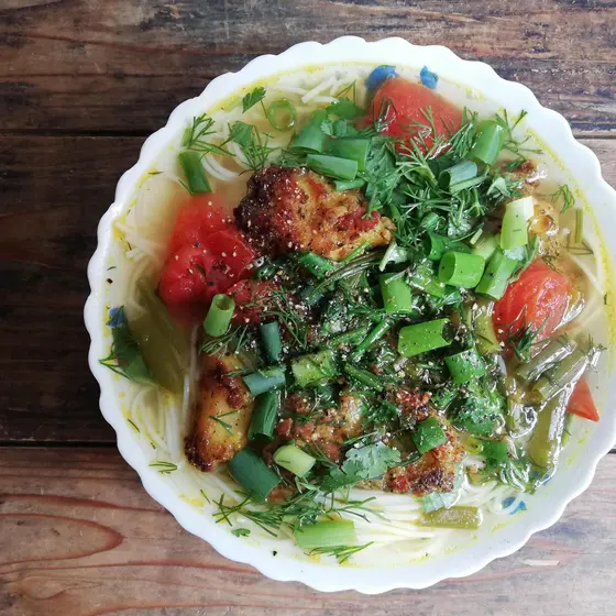 【ベトナム料理】揚げ魚とディルの北部風汁麺／ブンカーレッスン