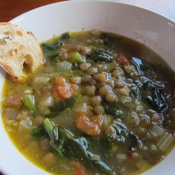 ローマ風レンズ豆のスープ