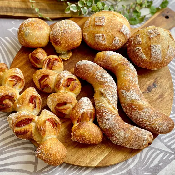 家でも作りたいフランス生地のパン4種類!  ホシノ天然酵母で
