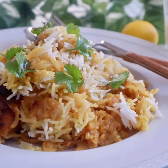 スパイスを使ったランチメニュー　人気のインドの炊き込みご飯ビリヤニを作りましょう♬