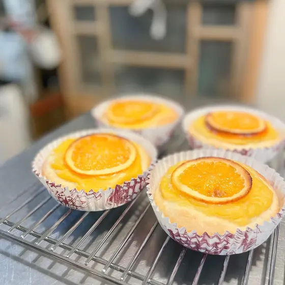オレンジ酵母で作るオレンジクリームパン