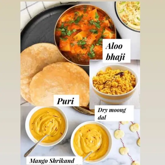 インドのお祝い料理　シュリカンド・プリ　festival cooking 