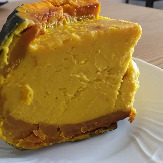 丸ごとかぼちゃのチーズケーキのレシピ 作り方 真山安枝 料理教室検索サイト クスパ