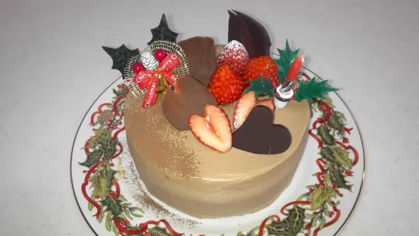 クリスマスのチョコレートケーキ