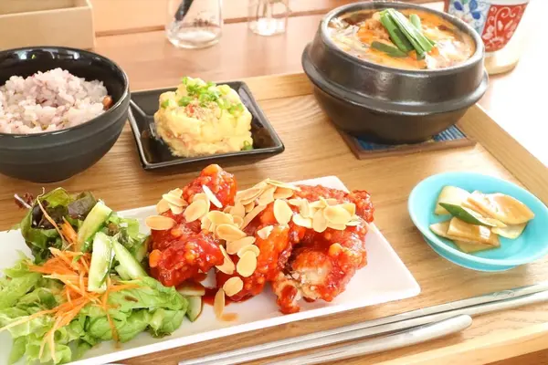 韓国料理　純豆腐ヤンニョムチキンのレッスン　大人気‼︎