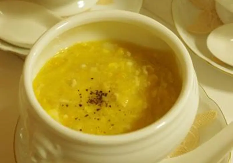 コーンクリームの中華スープ