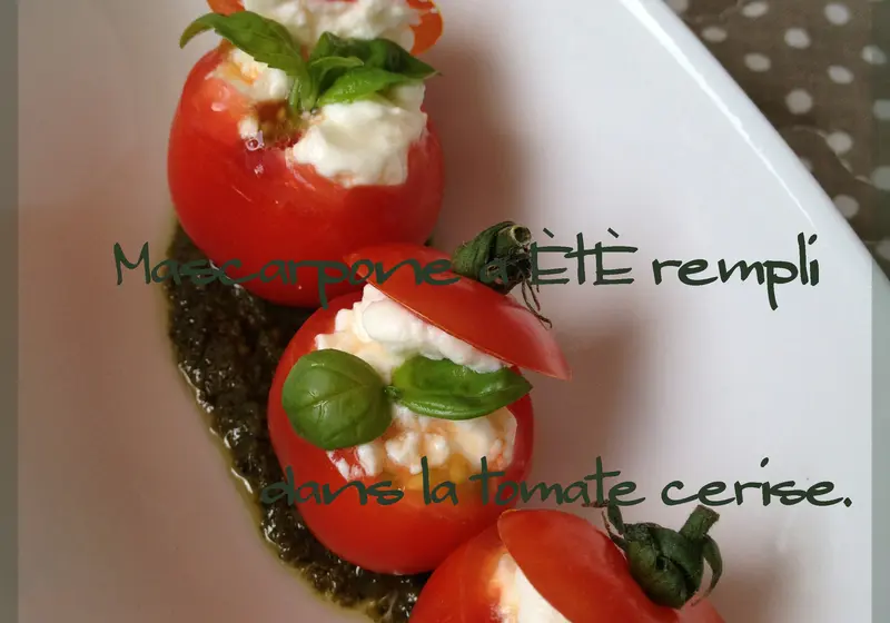 プチトマトのカプレーゼ マスカルポーネのファルシのレシピ 作り方 Kai 料理教室検索サイト クスパ