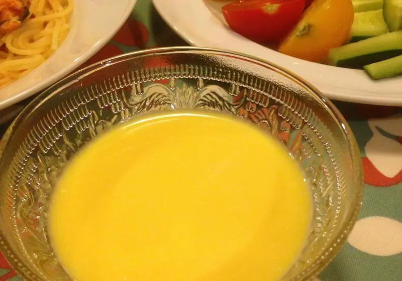 甘さにびっくり、トウモロコシの冷たいスープ