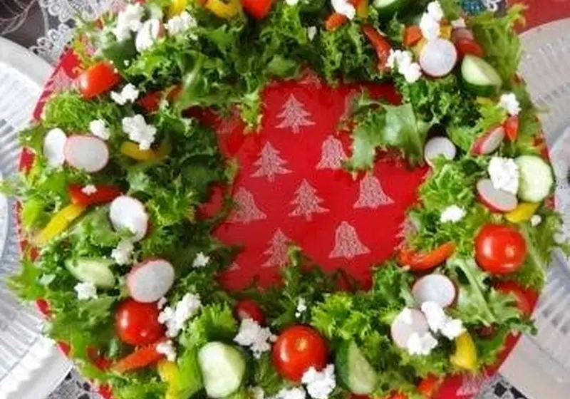 クリスマスリースサラダのレシピ 作り方 中村加奈子 料理教室検索サイト クスパ