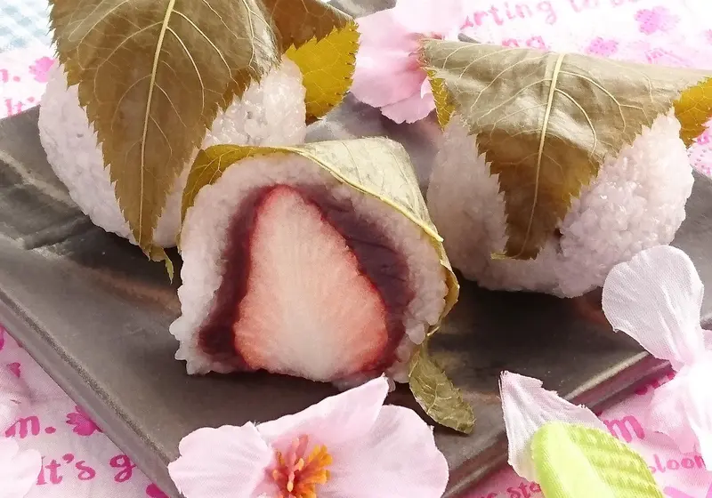 いちご桜餅