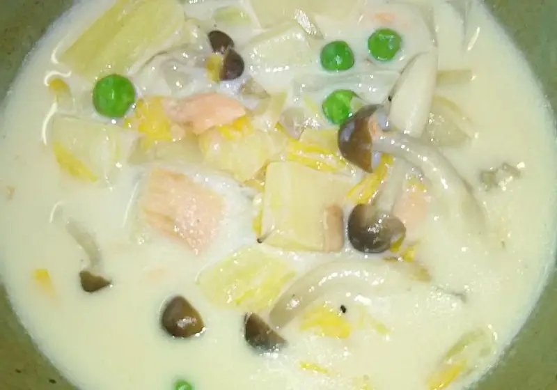 鮭と白菜の簡単クリームスープのレシピ 作り方 Emiko 料理教室検索サイト クスパ