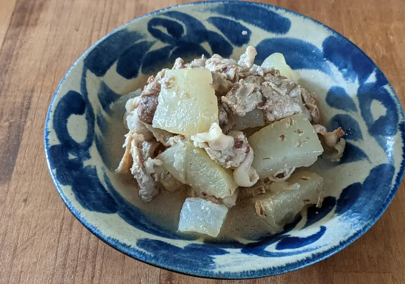 冬瓜と豚バラ肉の味噌煮