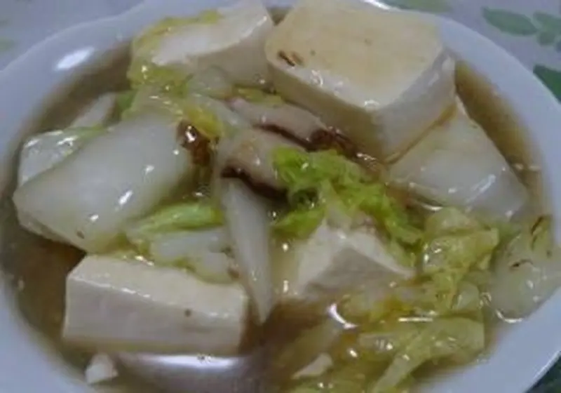 豆腐と白菜のうま煮～おでん汁の応用～